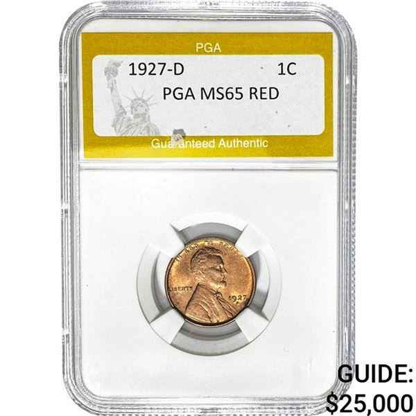 1927-D Lincoln Cent PGA MS65 RED