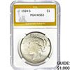 1924-S Peace Dollar PGA MS63