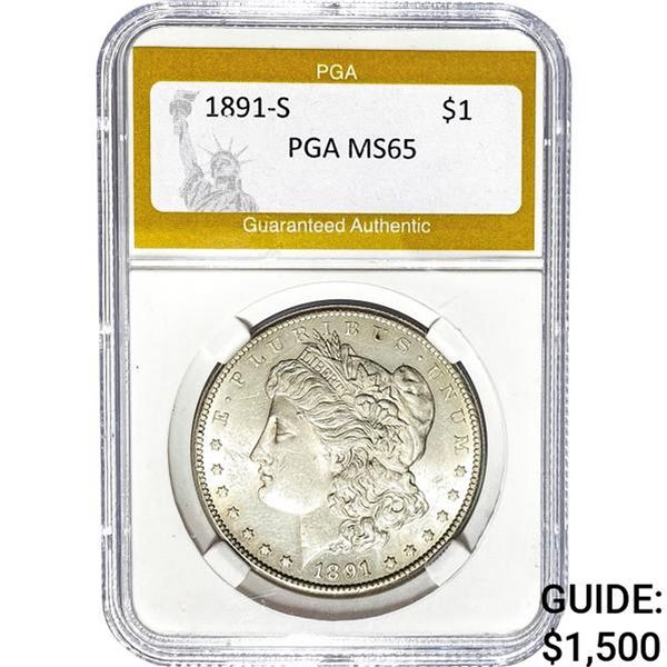 1891-S Morgan Dollar PGA MS65
