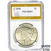 1935 Peace Dollar PGA MS63