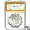 1887-O Morgan Silver Dollar PGA MS65