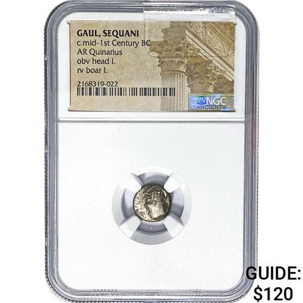 Gaul, Sequani c.mid-1st Cent. BC Silver Quinarius
