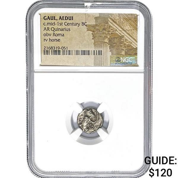 Gaul, Aedui c.mid 1st Cent. BC Silver Quinarius