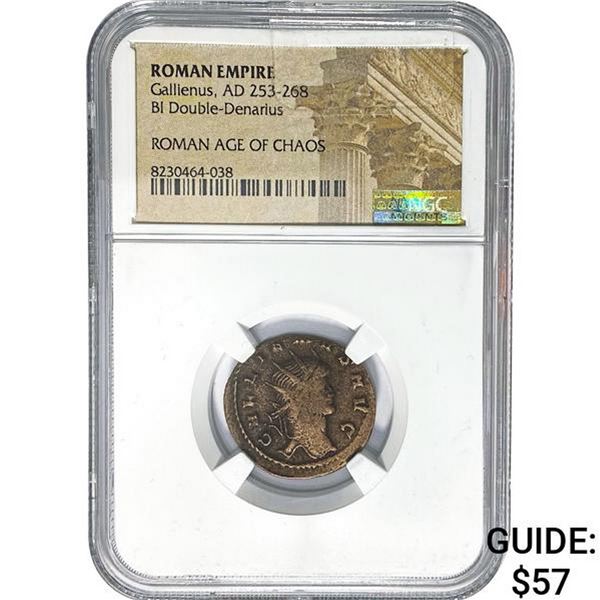 Roman Gallienus AD 253-268 BI DBL Denarius