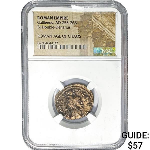 Roman Gallienus AD 253-268 BI DBL Denarius