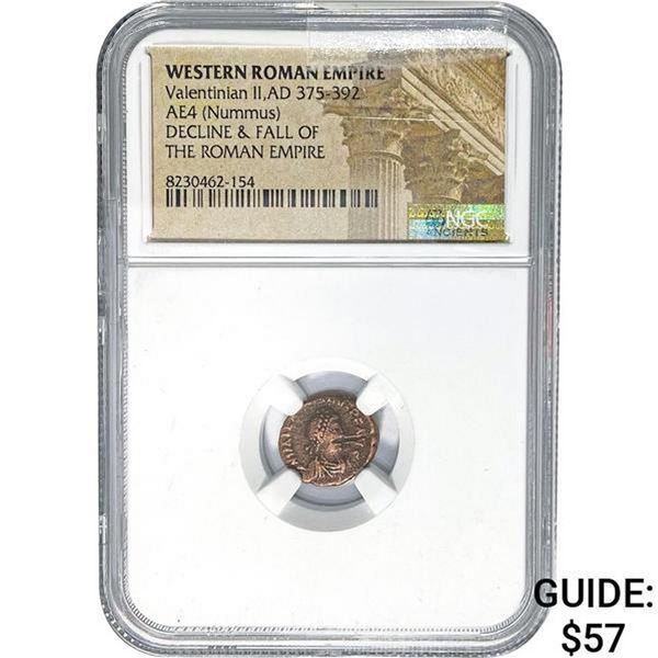 West Roman Valentinian AD 375-392 AE4 Nummus
