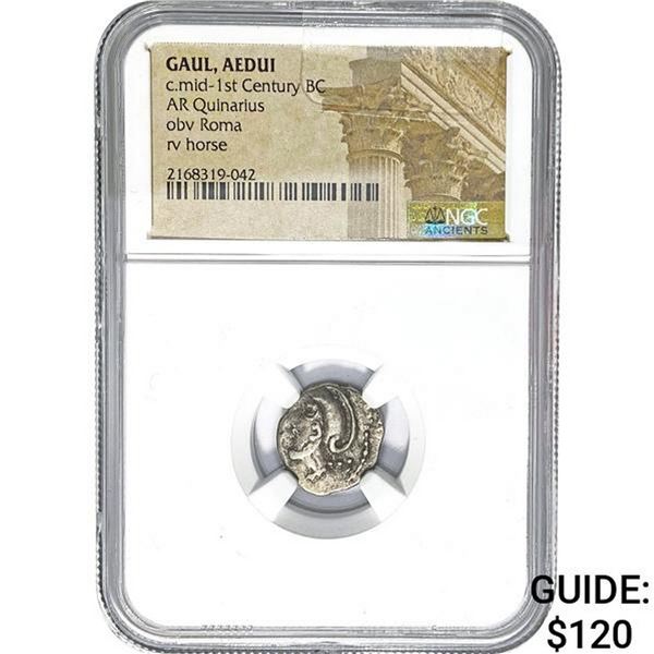 Gaul, Aedui c.mid 1st Cent. BC Silver Quinarius