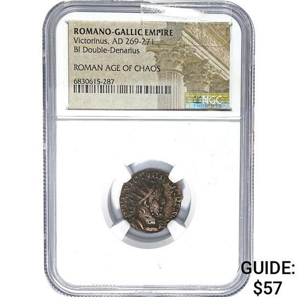Romano-Gallic Victorinus AD 269-271 BI DBL Denarius