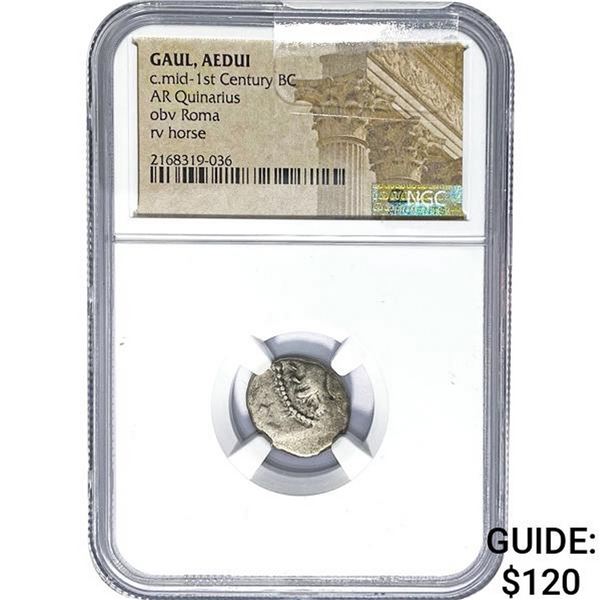 Gaul, Aedui c.mid 1st Cent. BC Silver Quinarius