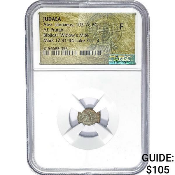 Judaea Alex. Jannaeus 103-76 BC AE 'Widow's Mite'