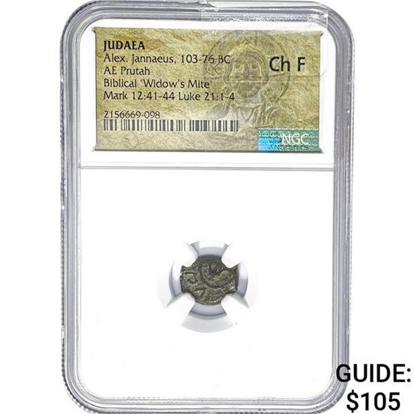 Judaea Alex. Jannaeus 103-76 BC AE 'Widow's Mite'