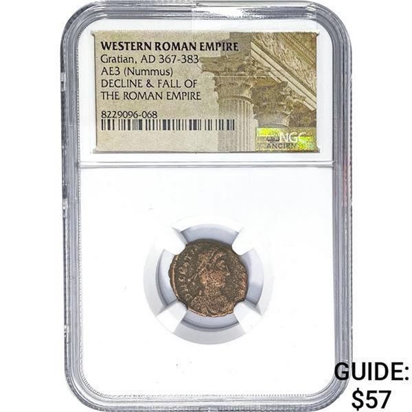 West Roman Gratian AD 367-383 AE3 Nummus
