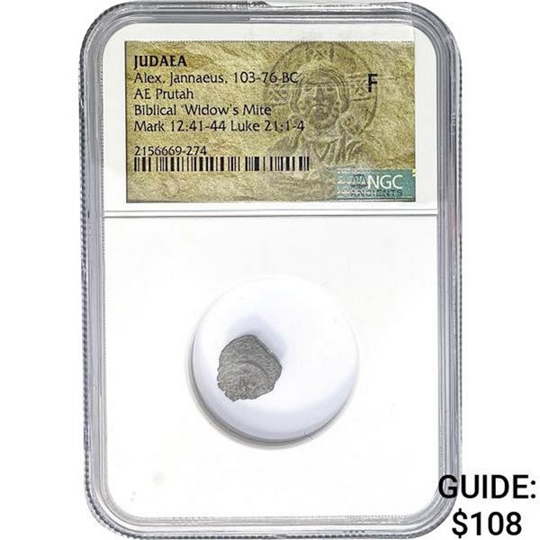 Judaea Alex. Jannaeus 103-76 BC AE 'Widow's Mite'