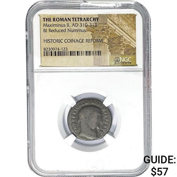 Roman Maximinus II AD 310-313 BI Reduced Nummus