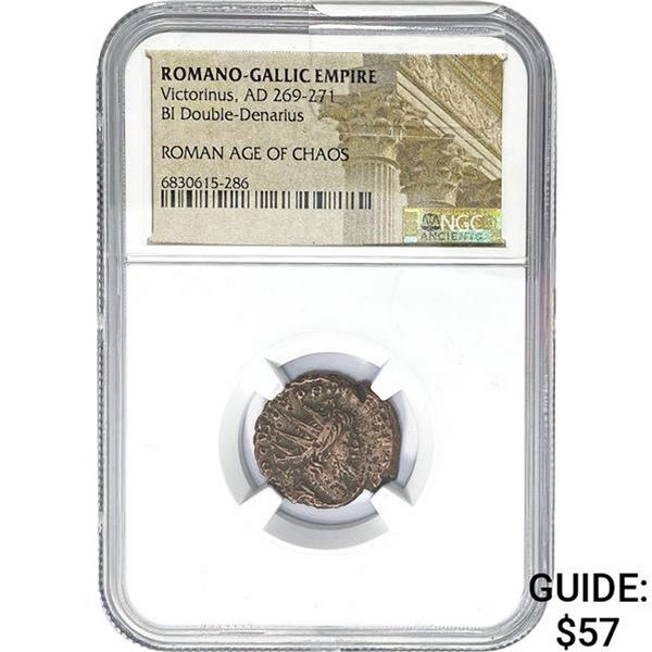 Roman Victorinus AD 269-271 BI DBL Denarius