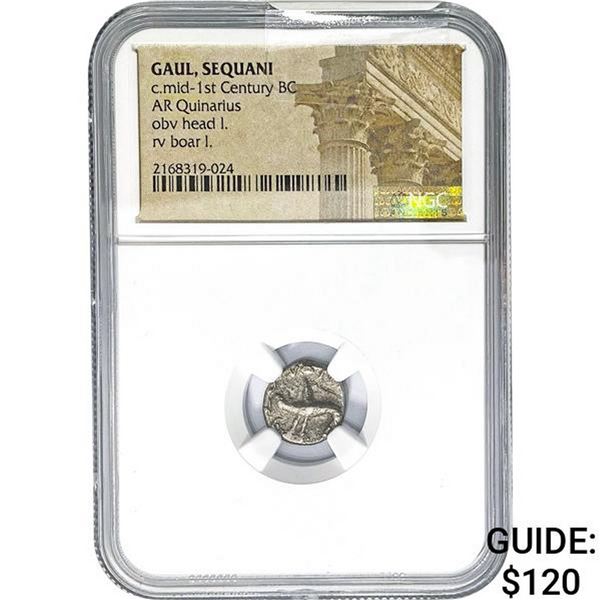 Gaul, Sequani c.mid 1st Century BC Silver Quinarius