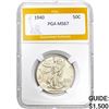 Image 1 : 1940 50C Walking Liberty Half PGA MS67