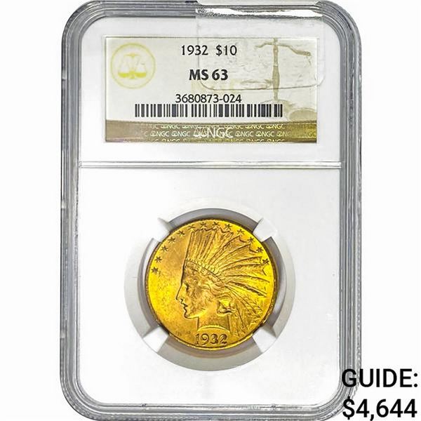 1932 $10 Gold Eagle NGC MS63
