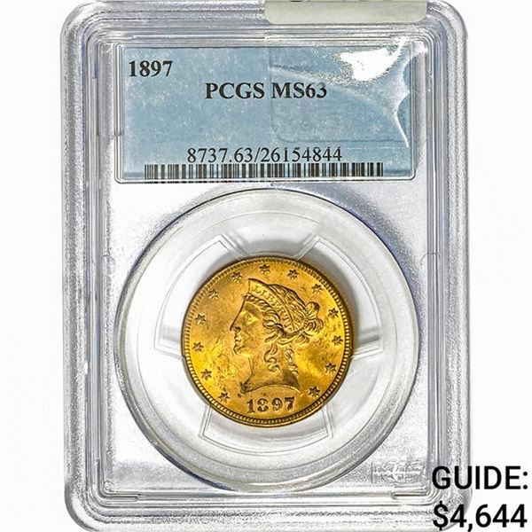 1897 $10 Gold Eagle PCGS MS63