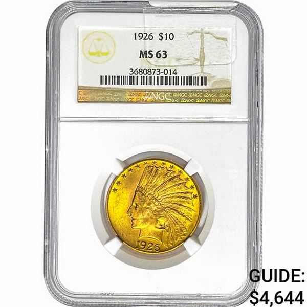 1926 $10 Gold Eagle NGC MS63