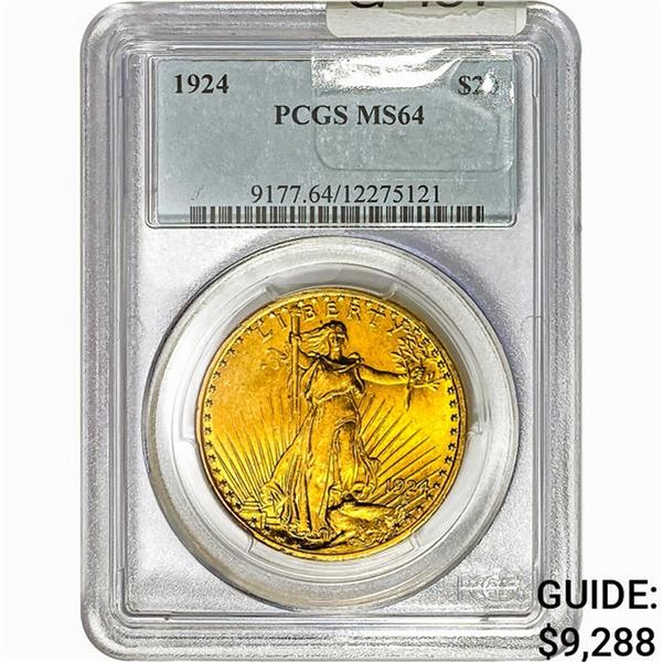 1924 $20 Gold Double Eagle PCGS MS64