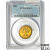 1881 $5 Gold Half Eagle PCGS MS62