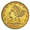 Image 1 : 1906 $5 Gold Half Eagle CHOICE BU
