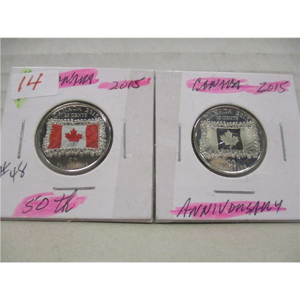 2015 50TH ANNIVERSARY CANADA MINT QUARTER SET