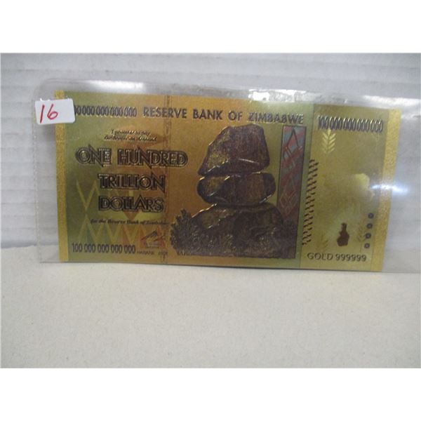 1000 TRILLION DOLLAR (NON-NEGOTIABLE) BANK NOTE