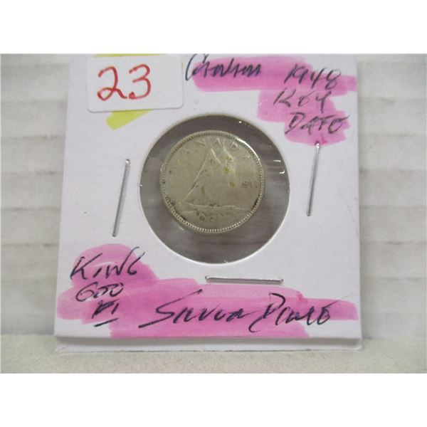 1948 KEY DATE CANADA KING GEORGE VI SILVER DIME