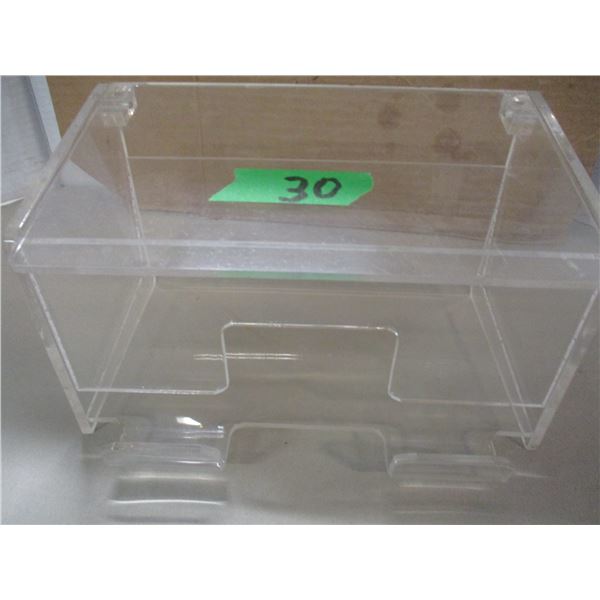 STORE CLOSE-OUT (AS IS):  PLASTIC CASE (10" W X 6" D X 6" H)