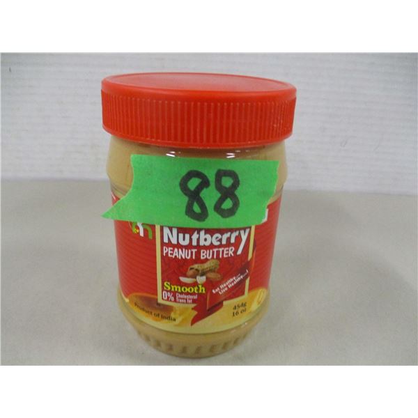 FREIGHT DAMAGE (AS IS):  SMOOTH NUTBERRY PEANUT BUTTER (454 G) - JAR