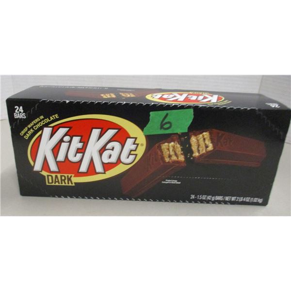 FREIGHT DAMAGE (AS IS):  KIT KAT DARK CHOCOLATE BARS (24) - BOX