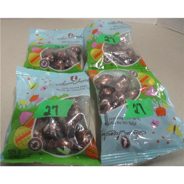 FREIGHT DAMAGE (AS IS):  LAURA SECORD COCOA EGGS (4 X 125G)