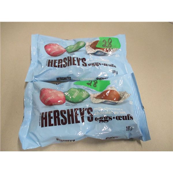 FREIGHT DAMAGE (AS IS):  HERSHEYS MILK CHOCOLATE EGGS (2 X 185G)