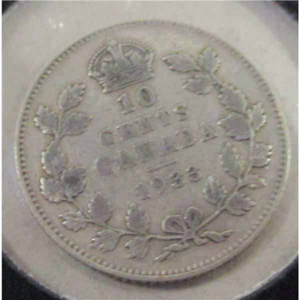 1933 FINE KING GEORGE V SILVER DIME