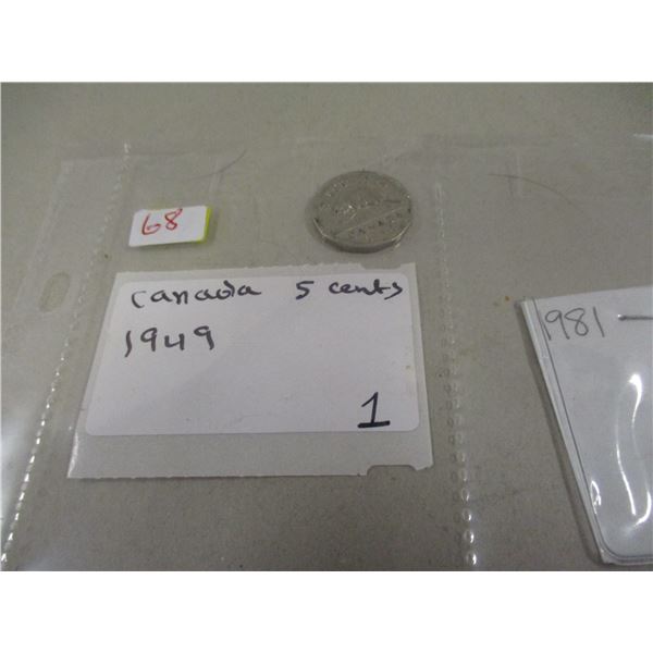 CANADA & WORLD SHEET OF COLLECTABLE COINS