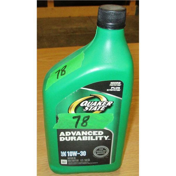 ESTATE:  QUAKER STATE 10W30 MOTOR OIL (1 LITRE)