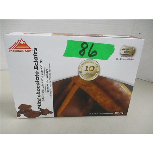 FROZEN:  MINI CHOCOLATE ECLAIRS (180G) - BOX