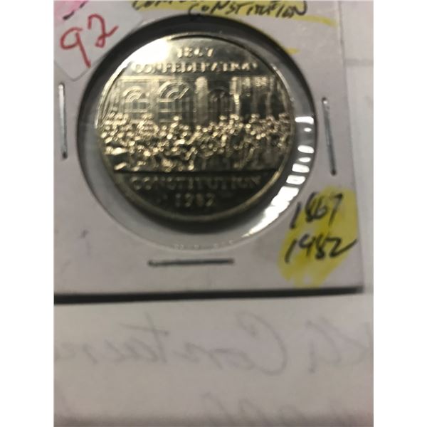 1867 - 1982 CANADA CONFEDERATION CONSTITUTION DOLLAR