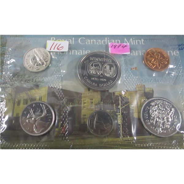 1974 WINNIPEG PROOF CANAD AMINT SEALED COIN SET