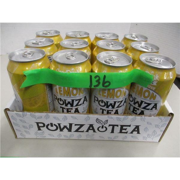 FREIGHT DAMAGE (AS IS):  LEMON POWZA TEA DRINK (12 X 473 ML) - CASE