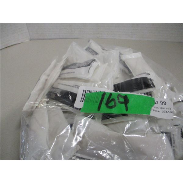 FREIGHT DAMAGE (AS IS):  ARBY'S HORSEY SAUCE (50 PACKAGES) - BAG