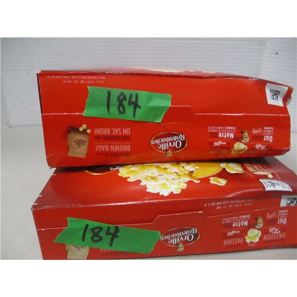 FREIGHT DAMAGE (AS IS):  ORVILLE REDENBAKER POPCORN (16 PACKAGES) - 2 BOXES