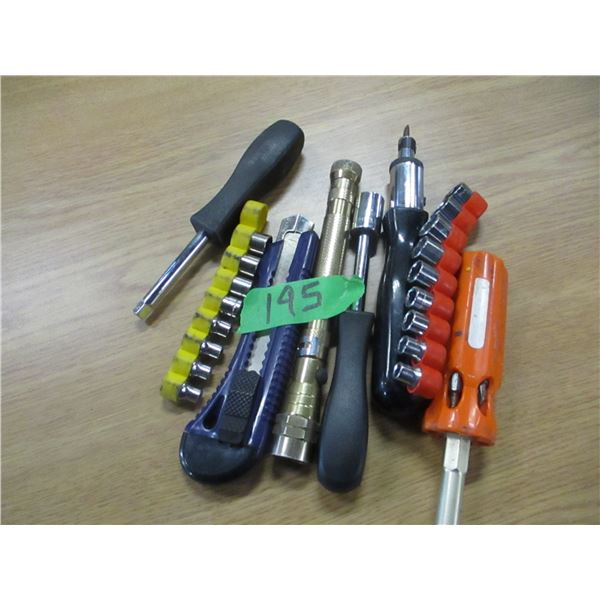 ESTATE:  BOX C/W ASSORTED TOOLS