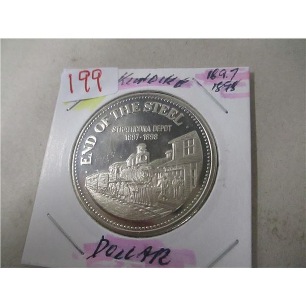 1897 - 1898 END OF STEEL KLONDIKE DOLLAR