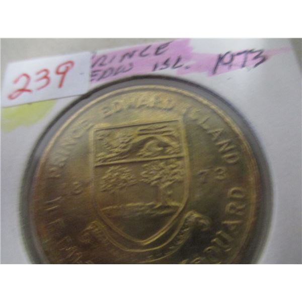 1973 UNCIRCULATED PRINCE EDWARD ISLAND LANDY SLIPPER COIN