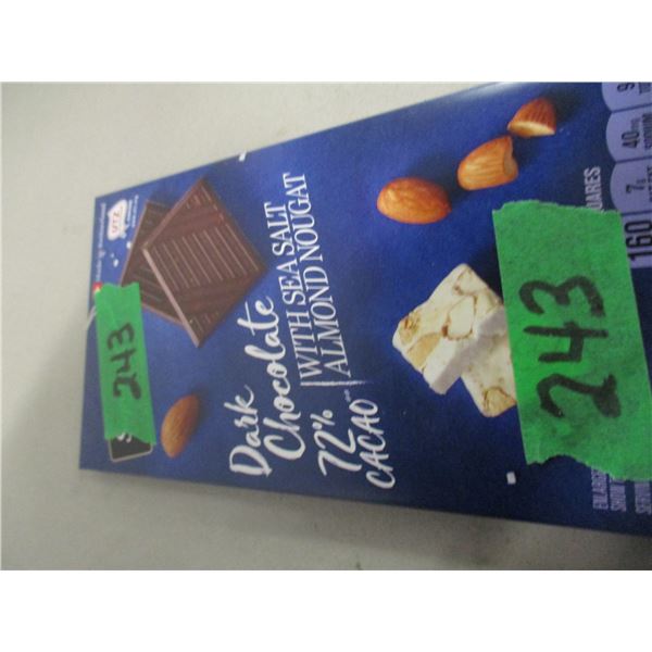 FREIGHT DAMAGE (AS IS):  DARK CHOCOLATE BAR WITH SEA SALT & ALMOND NOUGAT (100G)