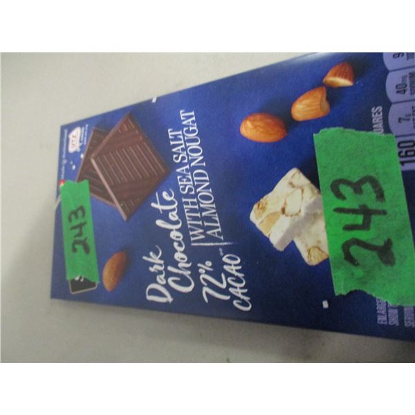 FREIGHT DAMAGE (AS IS):  DARK CHOCOLATE BAR WITH SEA SALT & ALMOND NOUGAT (100G)