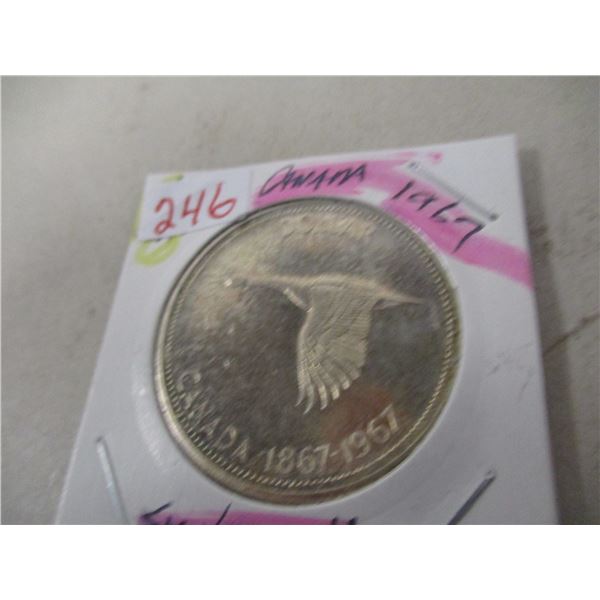 1967 CANADA GOOSE SILVER DOLLAR